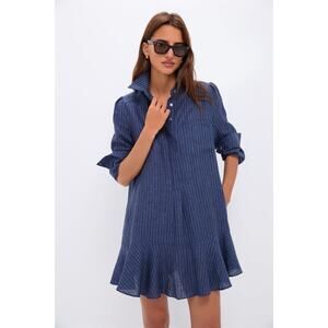 Tuckernuck Navy Pinstripe Mini Dress